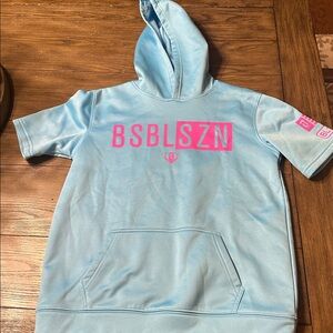 Baseball lifestyle BSBLSZN Light Blue Kids Hoodie
